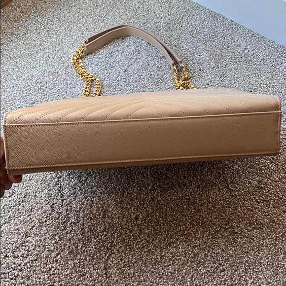 YSL Monogram Envelope Satchel Matelasse Chevron - Picture 6 of 7